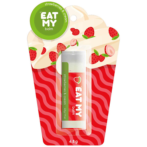 цена Бальзам для губ EAT MY Бальзам для губ Земляника со сливками Strawberries & Cream