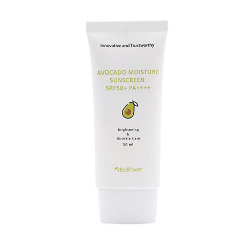 BELLFLOWER Крем для лица солнцезащитный увлажняющий с экстрактом авокадо Avocado Moisture Sunscreen SPF 50+ PA++++