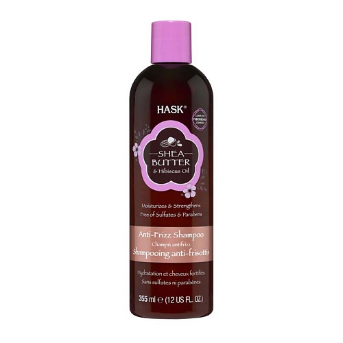 HASK Шампунь для непослушных волос с маслом ши и экстрактом гибискуса Shea Butter Anti-Frizz Shampoo