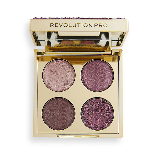 REVOLUTION PRO Палетка теней для век CRYSTAL EYE QUAD Pink Topaz палетка теней revolution makeup forever flawless dynamic tranquil 8 г