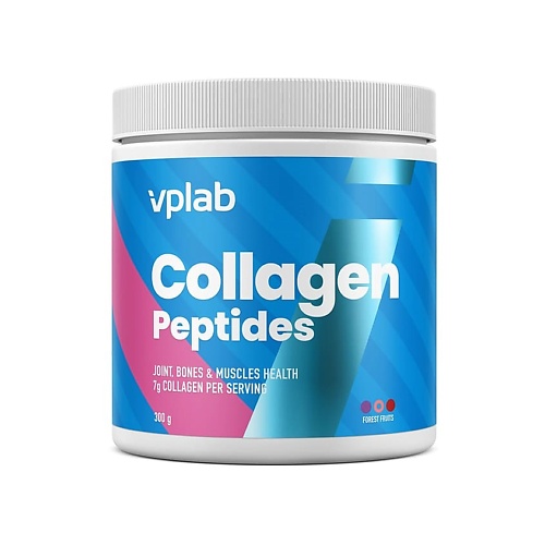 VPLAB Коллаген пептиды Collagen Peptides для красоты, гидролизованный коллаген, магний и витамин C, порошок, лесные ягоды vplab препарат для поддержки красоты и молодости beauty collagen peptides