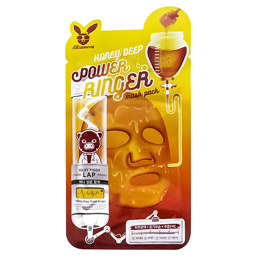 Маска для лица ELIZAVECCA Маска для лица тканевая с медом Power Ringer Mask Pack Honey Deep тканевая маска для лица elizavecca tea tree deep power ringer mask pack 1 шт