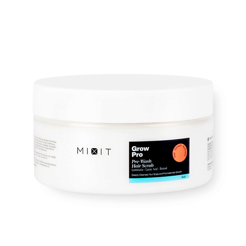 MIXIT Скраб для глубокого очищения кожи головы с экстрактом ламинарии, молочной кислотой и ретинолом GROW PRO Pre-Wash Hair Scrub