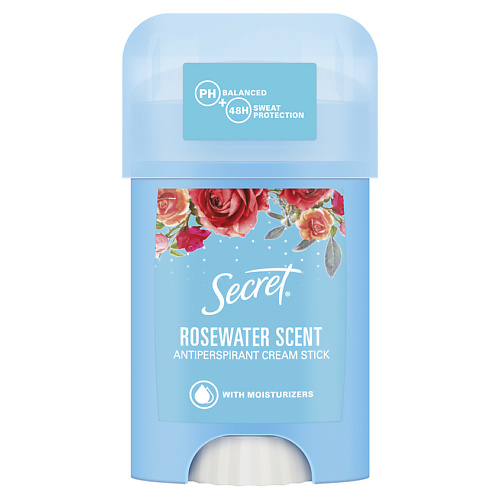 

SECRET Женский Твердый Кремовый Антиперспирант Secret Rosewater, Женский Твердый Кремовый Антиперспирант Secret Rosewater