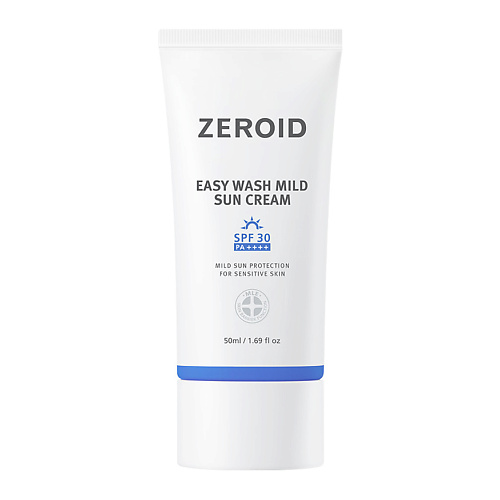 Крем для лица ZEROID Легкий солнцезащитный крем для сухой и чувствительной кожи SPF 30 Easy Wash Mild Sun Cream крем для лица zeroid солнцезащитный крем для кожи spf 50 daily sun cream