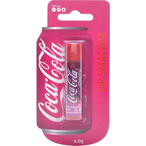 Бальзам для губ LIP SMACKER Бальзам для губ с ароматом Coca-Cola Cherry бальзам для губ с ароматом ваниль lip smacker l o l surprise 4 гр