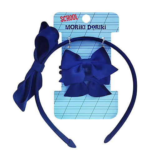 Набор резинок для волос MORIKI DORIKI Синий набор SCHOOL Collection Blue SET elastics& headband