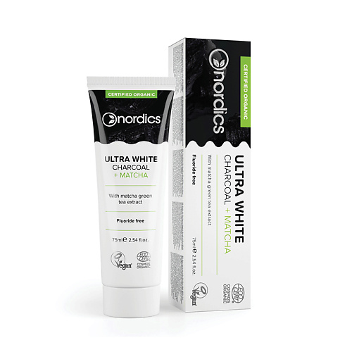 

NORDICS Зубная паста Ultra White Charcoal + Matcha, Зубная паста Ultra White Charcoal + Matcha