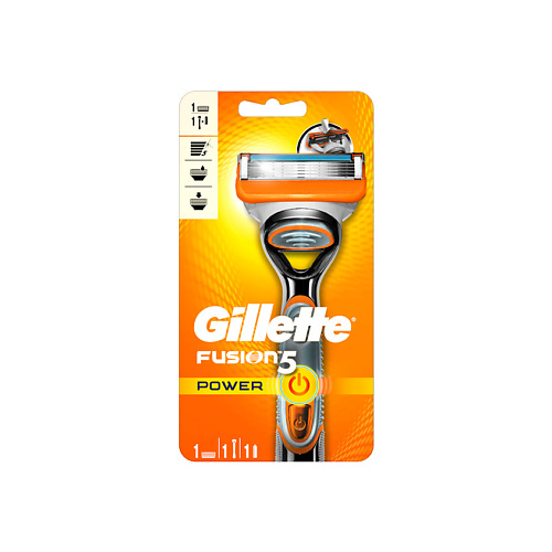 

GILLETTE Бритва Gillette Fusion Power с 1 сменной кассетой, Бритва Gillette Fusion Power с 1 сменной кассетой