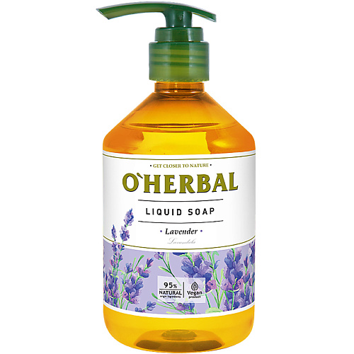 Средства для ванной и душа O'HERBAL Жидкое мыло с экстрактом лаванды
