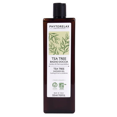 PHYTORELAX Гель для душа успокаивающий с маслом чайного дерева chi успокаивающий шампунь с маслом чайного дерева 739 мл chi tea tree oil