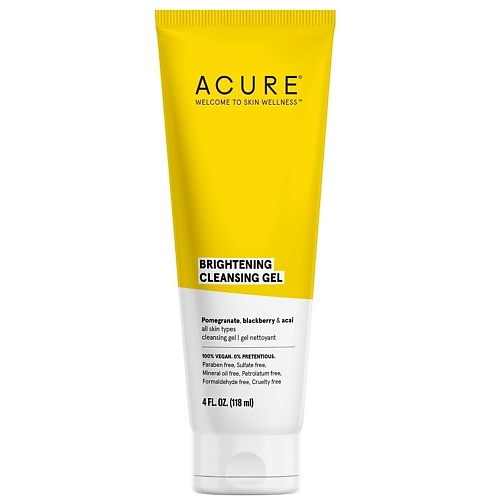 Гель для умывания ACURE Гель для умывания гранат, ежевика и асаи Brightening acure brightening glow lotion 236 ml