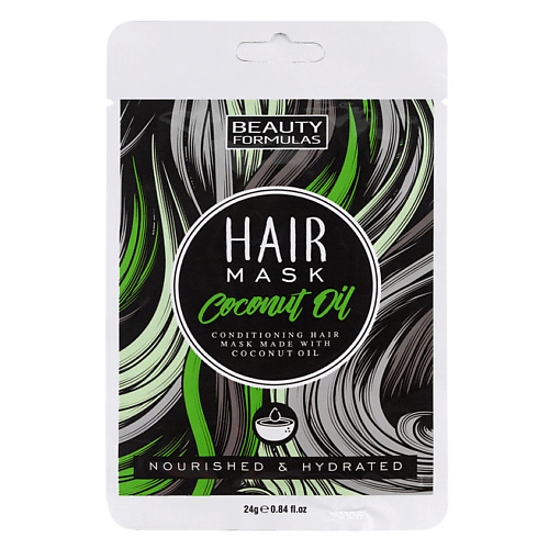 BEAUTY FORMULAS Маска для волос с кокосовым маслом Coconut Oil Hair Mask beauty formulas салфетки очищающие чайное дерево