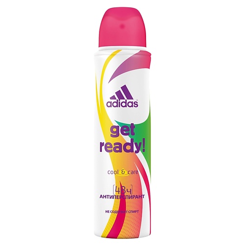 ADIDAS Дезодорант-антиперспирант спрей для женщин Cool & Care Get Ready! adidas роликовый дезодорант антиперспирант ice dive
