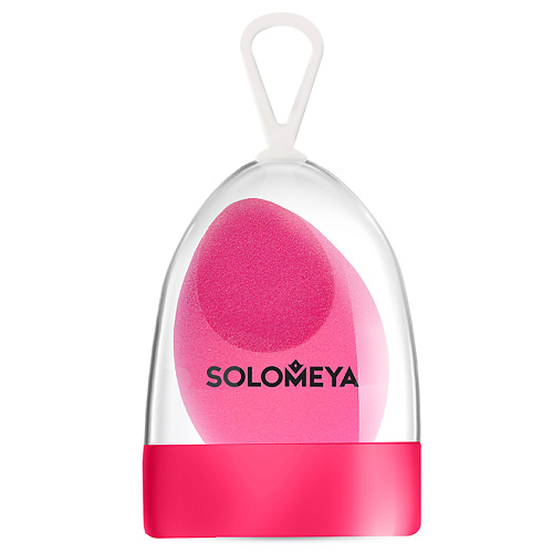 цена Спонж для нанесения макияжа SOLOMEYA Косметический спонж для макияжа со срезом Розовый Flat End blending sponge Pink