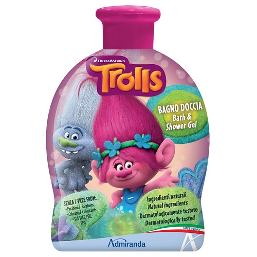

ADMIRANDA Гель для ванны и душа Тролли, Гель для ванны и душа Тролли