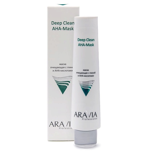Маска для лица ARAVIA PROFESSIONAL Маска очищающая с глиной и AHA-кислотами для лица Deep Clean AHA-Mask