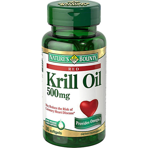 

NATURE'S BOUNTY Масло криля 500 мг, Масло криля 500 мг