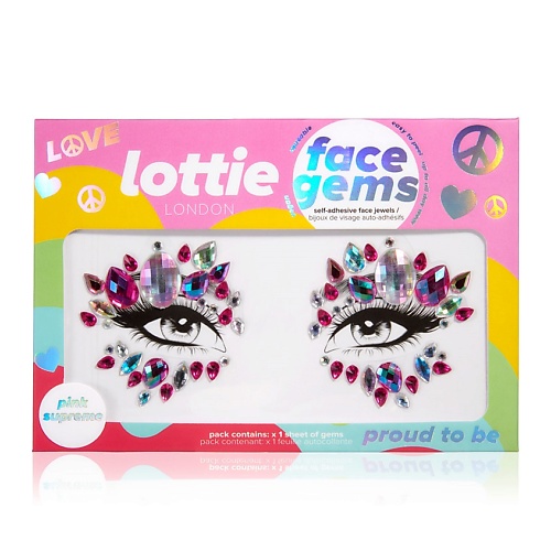 Наклейки для лица LOTTIE LONDON Стразы для лица