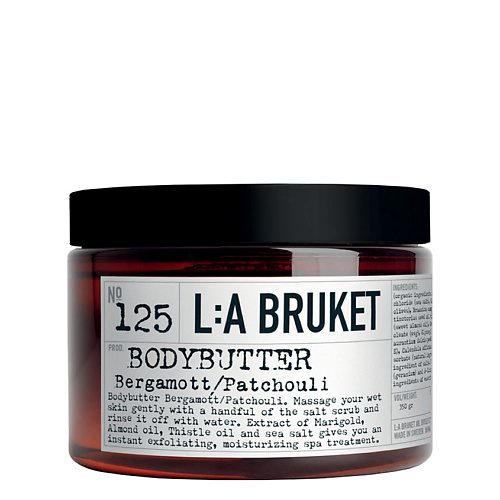 LA BRUKET Крем-масло для тела № 125 Bergamot/Patchouli body butter la bruket лосьон для тела 124 salvia rosmarin lavendel sage rosemary lavande body lotion