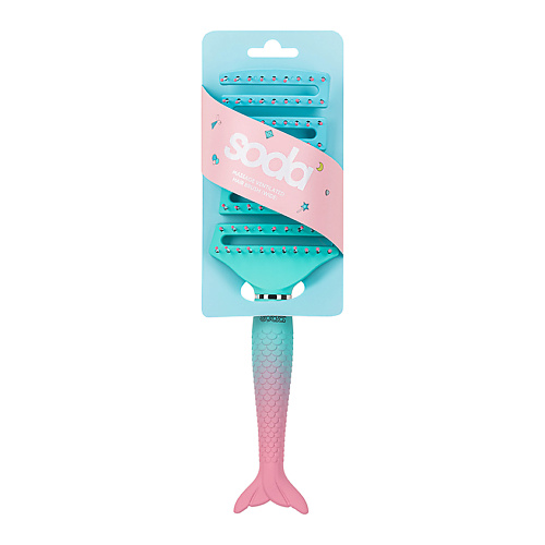 SODA Щетка для волос массажная вентилируемая (широкая) #mermaidhair щетка массажная rainbow широкая пурпурная