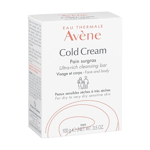 солнцезащитное средство avene anti aging suncare cream spf 50 50 мл AVENE Сверхпитательное мыло с колд-кремом Cold Cream Ultra-Rich Cleansing Bar