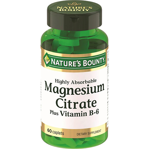 NATURE'S BOUNTY Цитрат магния с витамином В6 1,56 г доппельгерц магния цитрат 400 мг