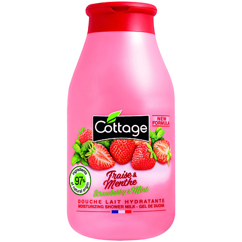 Гель для душа COTTAGE Молочко для душа увлажняющее Клубника Мята Revitalizing Shower Gel Strawberry Mint cottage moisturizing shower gel