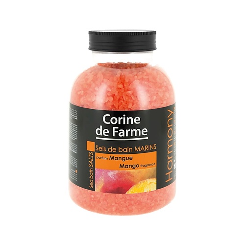 Соль для ванны CORINE DE FARME Соли морские для ванн Манго Sea Bath Salts Mango Fragrance соль для ванны с минералами мёртвого моря alma k crystal dead sea bath salts 260 г