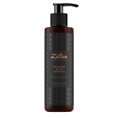 ZEITUN Шампунь балансирующий от перхоти с шалфеем и розовым деревом для мужчин Men's Collection. Balancing Sculp Shampoo