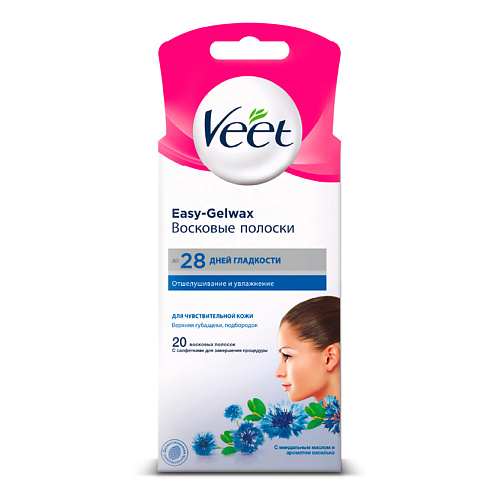 

VEET Восковые полоски для чувствительной кожи Для лица, Восковые полоски для чувствительной кожи Для лица