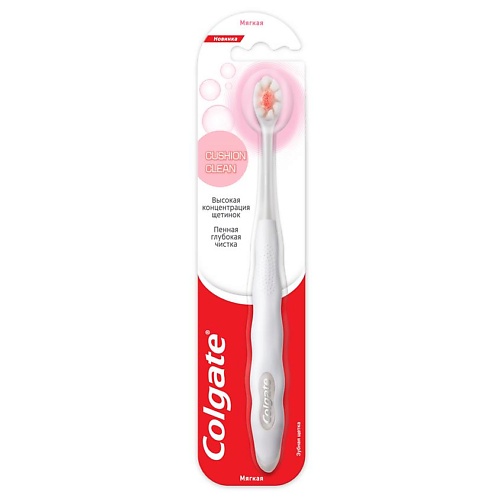 COLGATE Зубная щетка Cushion Clean, мягкая colgate зубная щетка cushion clean мягкая