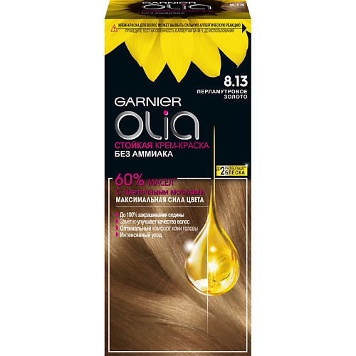 GARNIER Стойкая крем-краска для волос с цветочными маслами, без аммиака Olia