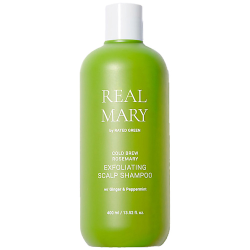RATED GREEN Глубоко очищающий и отшелушивающий шампунь с соком розмарина Real Mary Exfoliating Scalp Shampoo