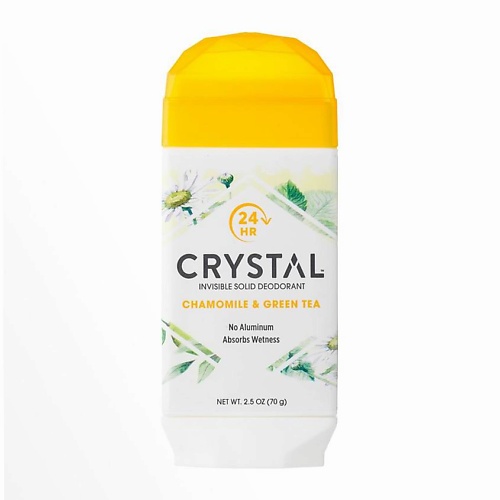 Дезодорант-кристалл CRYSTAL Дезодорант твердый невидимый Ромашка и Зеленый чай Invisible Soud Deodorant
