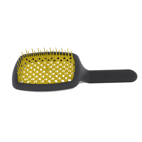 Расческа для волос JANEKE Щетка вентилируемая для объёмной укладки чёрно-жёлтая