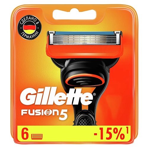 GILLETTE Сменные кассеты для бритья FUSION5 GIL658795