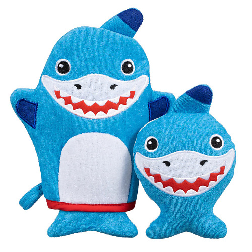для ванной и душа moriki doriki набор для путешествий monsters set Мочалка MORIKI DORIKI Набор мочалок SHARKS FAMILY Sponge set
