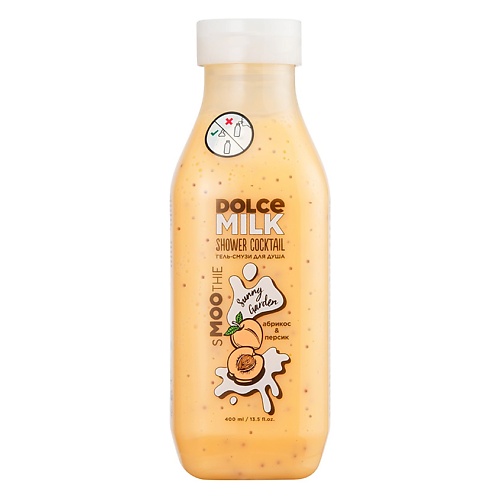 DOLCE MILK Гель-смузи для душа «САННИ ГАРДЕН» пена для ванны dolce milk двухфазная санни гарден абрикос и персик 400 мл