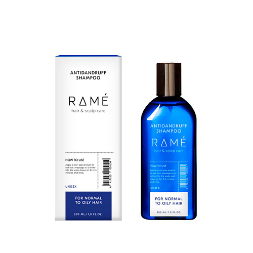 шампунь для волос ramé шампунь от выпадения волос ramé anti hair loss shampoo Шампунь для волос RAMÉ Шампунь от перхоти, для нормальных и жирных волос RAMÉ ANTIDANDRUFF SHAMPOO