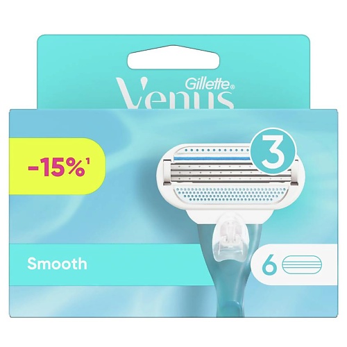 GILLETTE Сменные кассеты для бритья Venus Smooth станок для бритья gillette venus smooth 3 лезвия