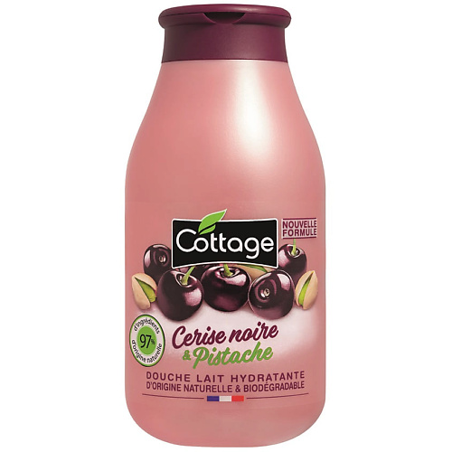 фото Cottage молочко для душа увлажняющее douche lait hydratante – cerise noire & pistache