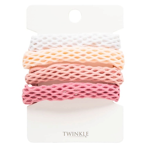 цена Набор резинок для волос TWINKLE Резинки для волос WHITE AND PINK