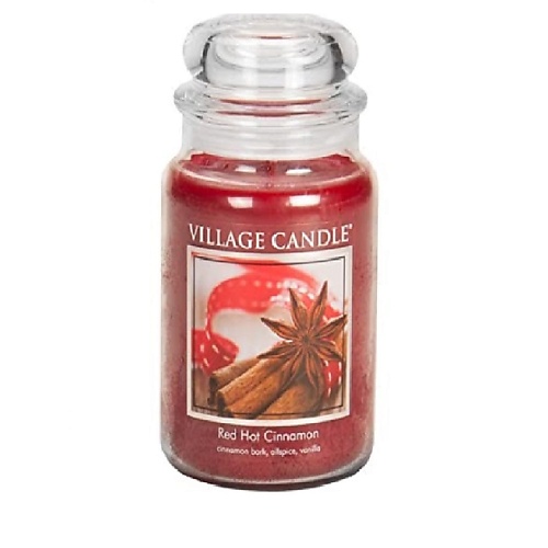 

VILLAGE CANDLE Ароматическая свеча "Red Hot Cinnamon", большая, Ароматическая свеча "Red Hot Cinnamon", большая