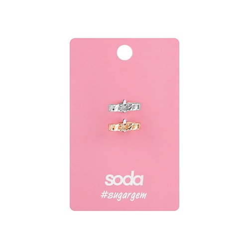 SODA Набор колец GOLD AND SILVER COLOR #sugargem