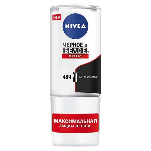 Дезодорант-ролик NIVEA Антиперспирант шарик Черное и Белое Max Pro