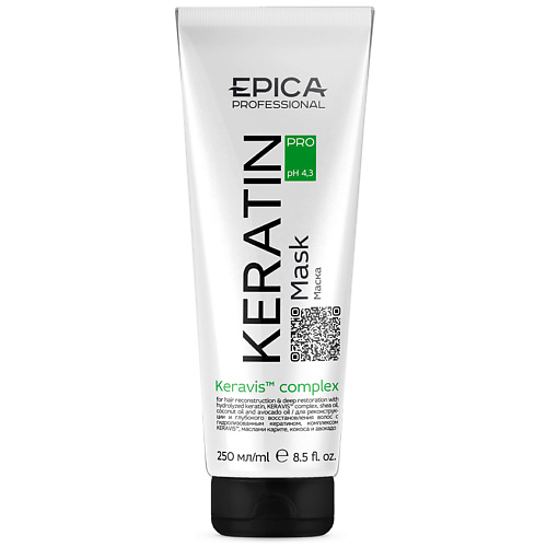 EPICA PROFESSIONAL Маска для реконструкции и глубокого восстановления волос Keratin Pro маска для реконструкции и глубокого восстановления волос keratin pro 91404 250 мл
