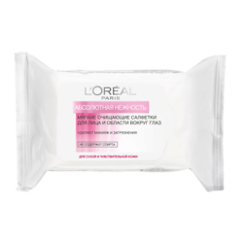 

L'ORÉAL PARIS L'OREAL Салфетки Абсолютная нежность очищающие, L'OREAL Салфетки Абсолютная нежность очищающие