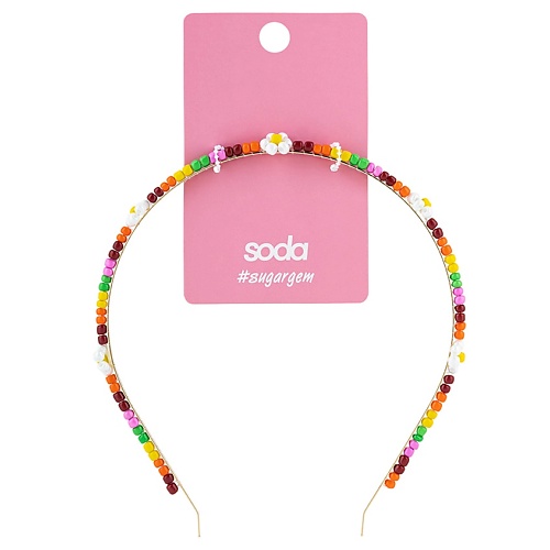 SODA Ободок для волос RAINBOW FLOWERS #sugargem SOD900072