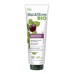Шампунь для поврежденных или хрупких волос с экстрактом сливы Nat & Nove Bio Shampoo